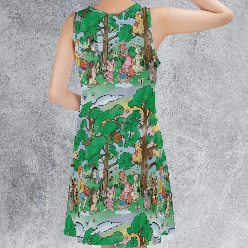 Bear and Friends Winnie the Pooh Sleeveless Dress - 3