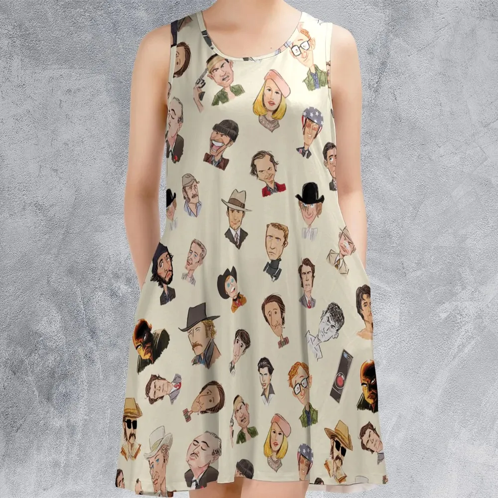 Easy Riders And Raging Bulls Characters Sleeveless Dress - 2