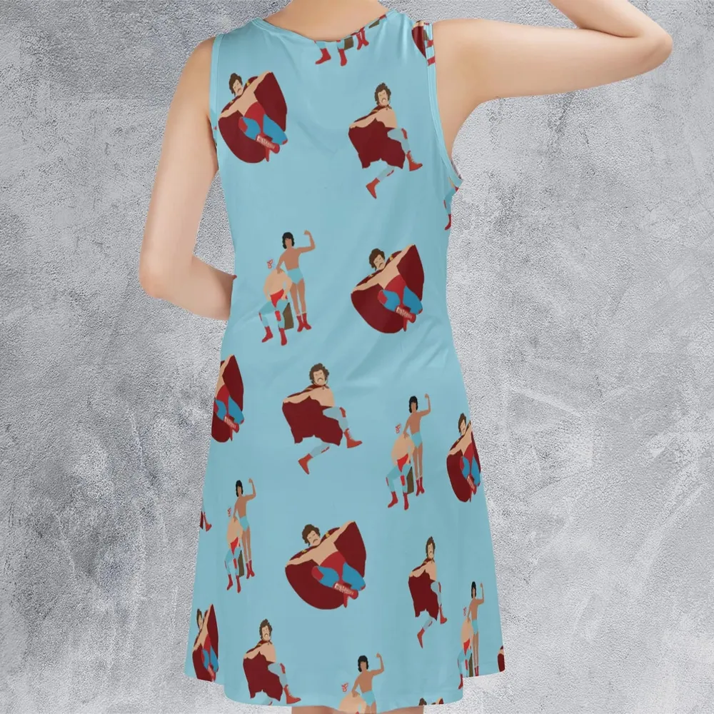 Wrestle Style Nacho Libre Sleeveless Dress - 3
