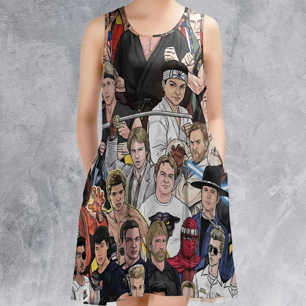 Martial Arts Stars Sleeveless Dress - 2