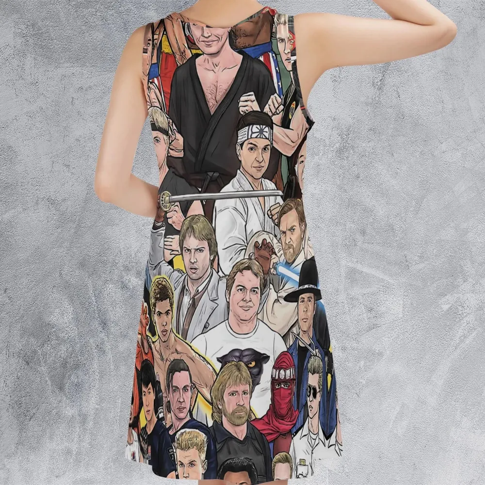 Martial Arts Stars Sleeveless Dress - 3