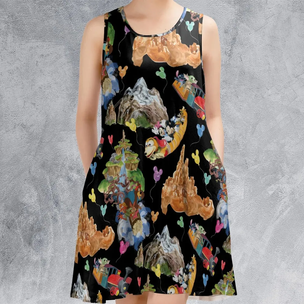 Mountain Magic Kingdom Parks Sleeveless Dress - 2