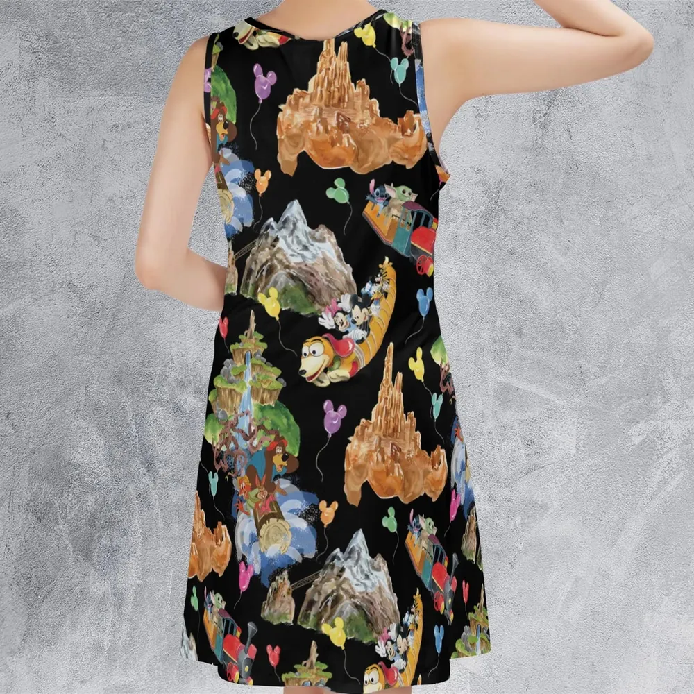 Mountain Magic Kingdom Parks Sleeveless Dress - 3