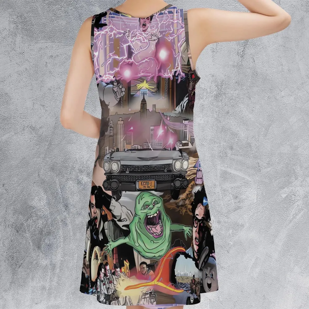 Ghostbusters Comic Style Montage Sleeveless Dress - 3