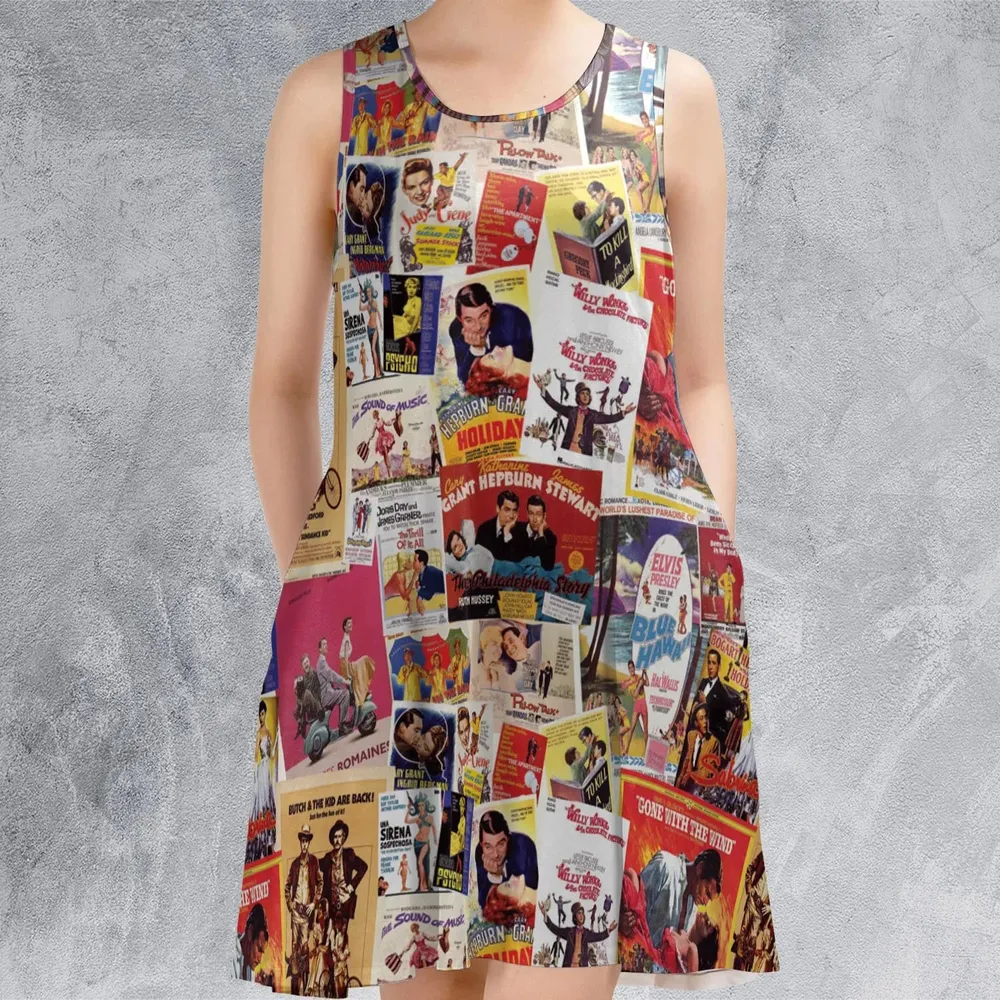 Hollywood Classics Collage Sleeveless Dress - 2