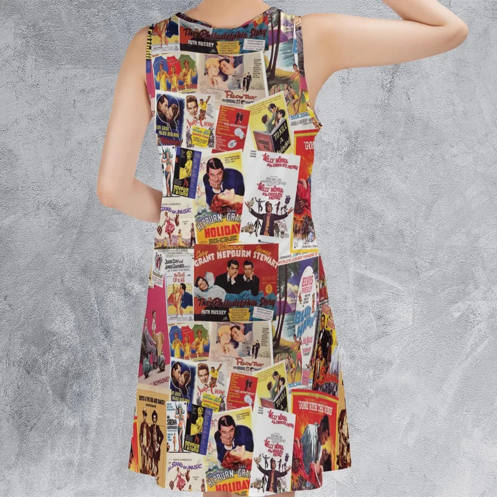 Hollywood Classics Collage Sleeveless Dress - 3