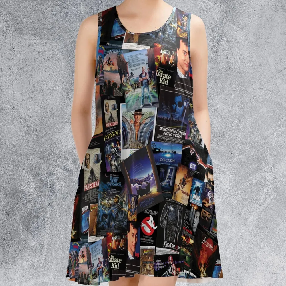1980s Movie Sleeveless Dress - 2