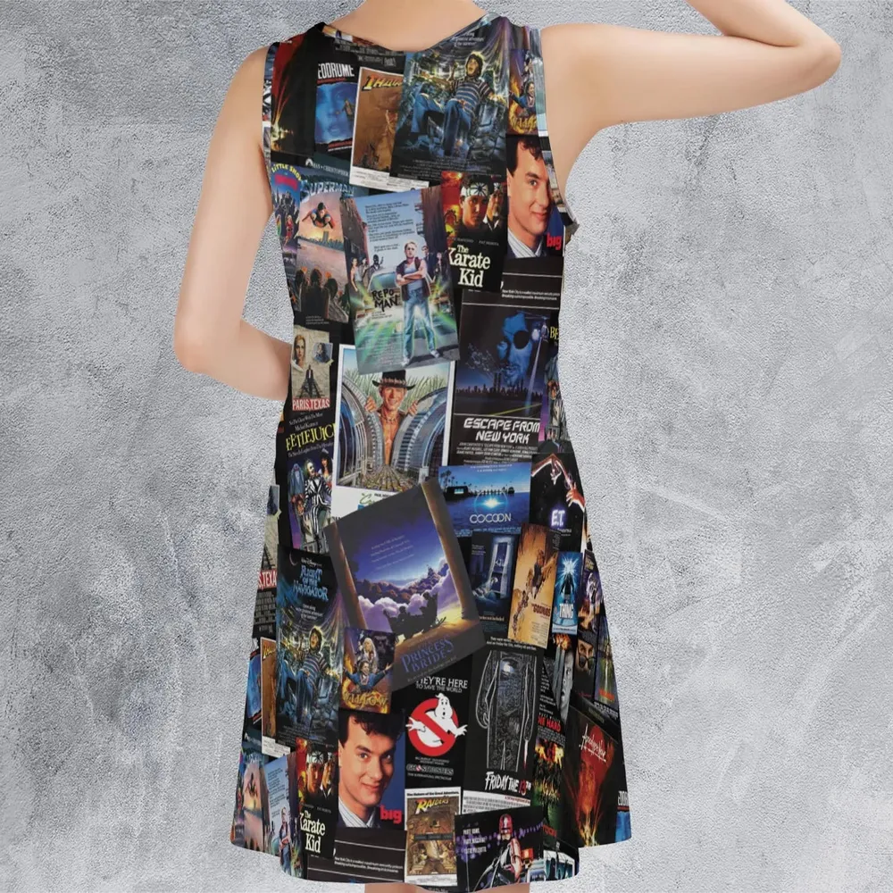 1980s Movie Sleeveless Dress - 3