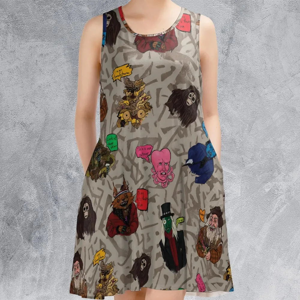 Look At Them Shine Mighty Boosh Sleeveless Dress - 2