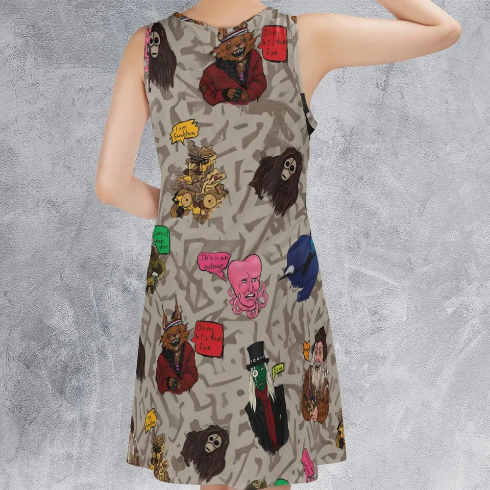 Look At Them Shine Mighty Boosh Sleeveless Dress - 3