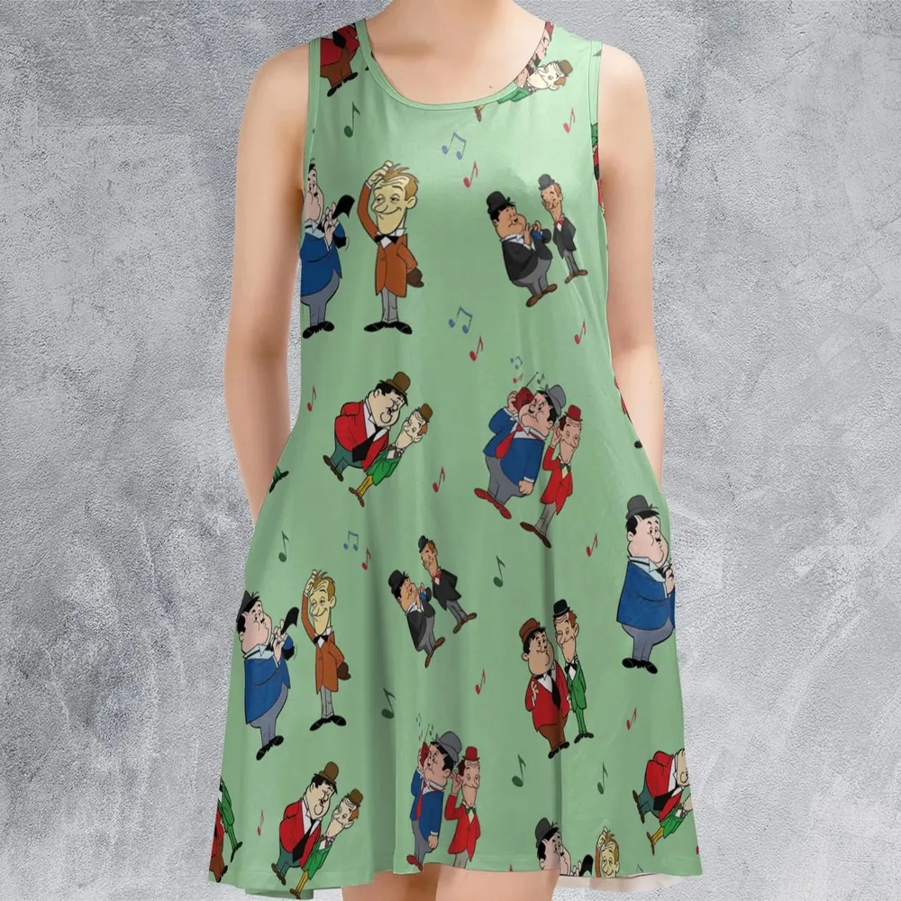Another Fine Mess Laurel And Hardy Sleeveless Dress - 2