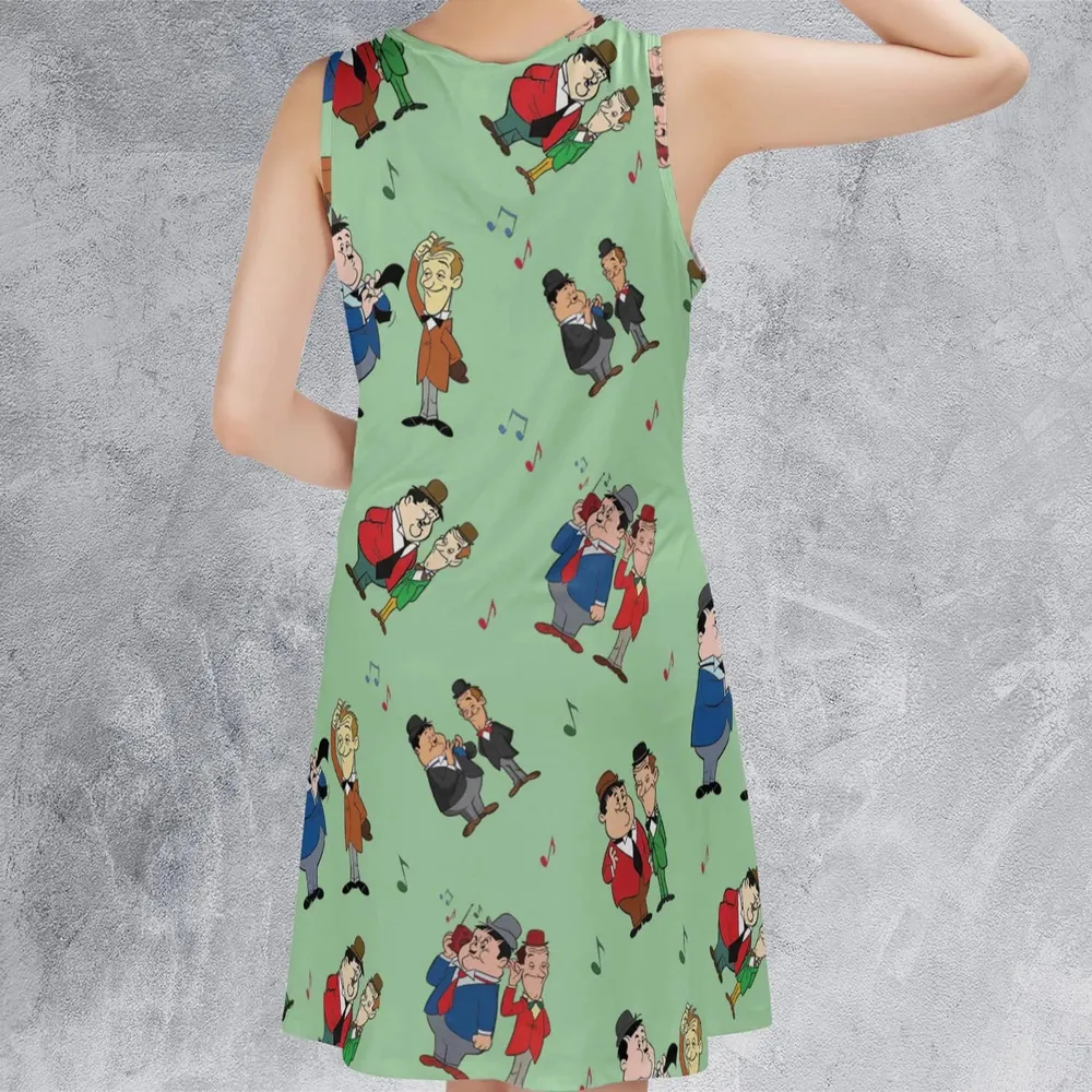 Another Fine Mess Laurel And Hardy Sleeveless Dress - 3