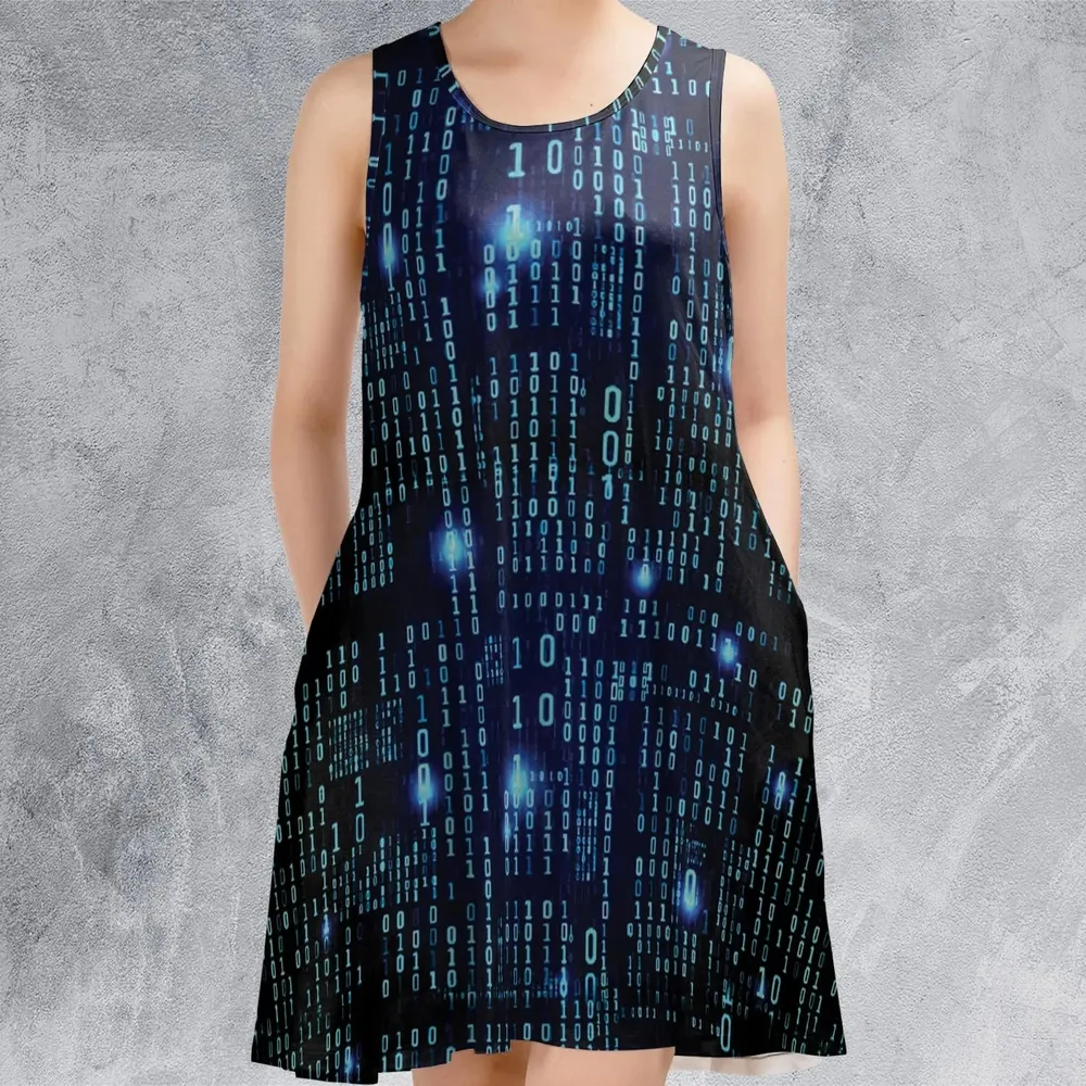 Binary Vibes Sleeveless Dress - 2