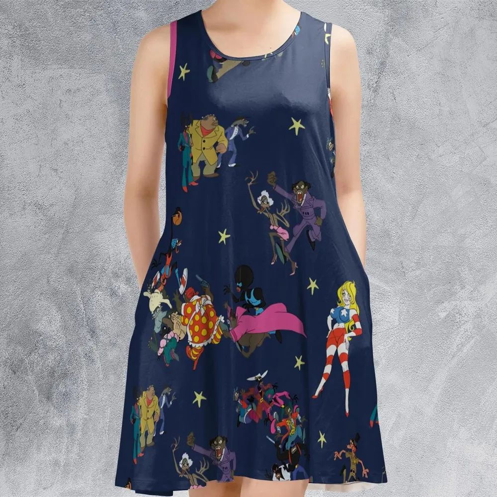 Coonskin Characters Ralph Baskin Sleeveless Dress - 2