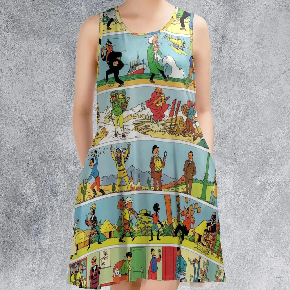 The Story Of Tintin Sleeveless Dress - 2