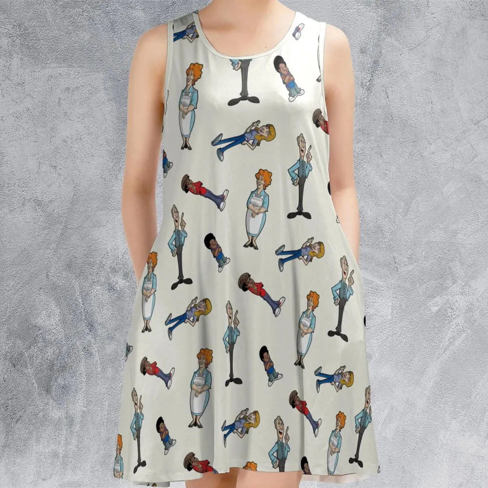Different Strokes Drip Sleeveless Dress - 2