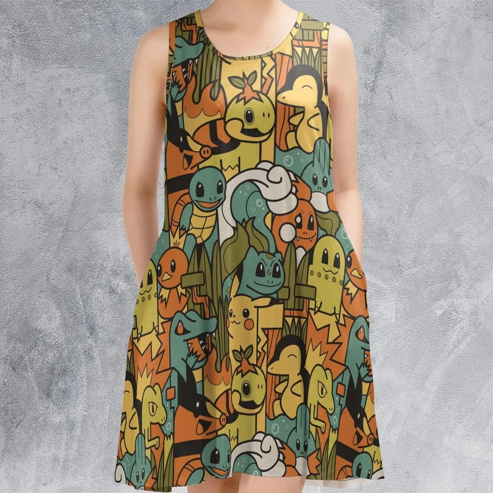 Power Starter Colors Pokemon Sleeveless Dress - 2