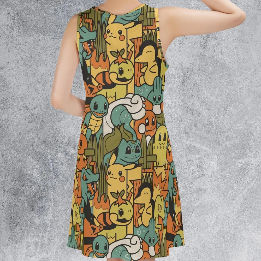 Power Starter Colors Pokemon Sleeveless Dress - 3