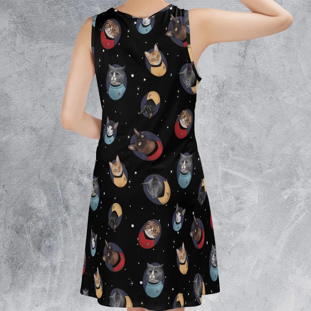 Live Long and Paws-purr Star Trek Sleeveless Dress - 3