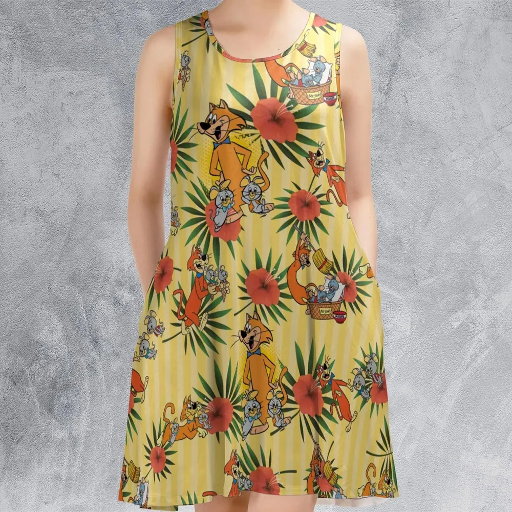 Pixie And Dixie And Mr. Jinks Sleeveless Dress - 2