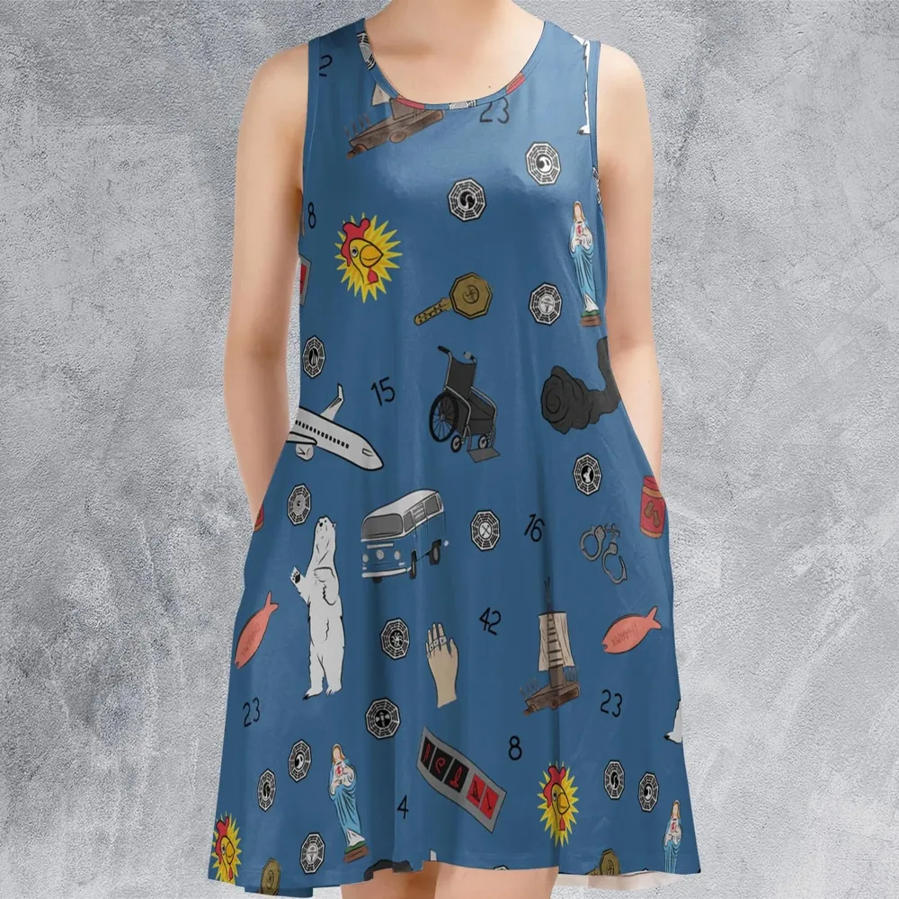 Get Lost Again Lost TV Show Sleeveless Dress - 2