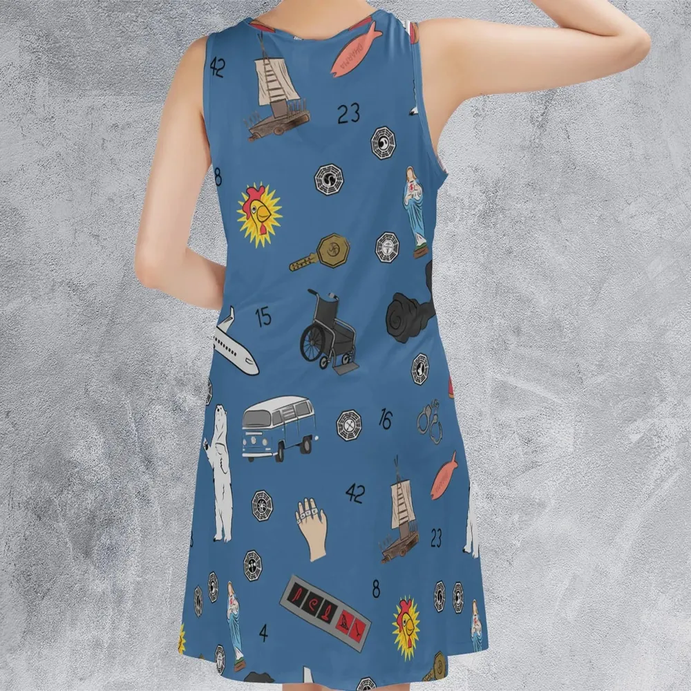 Get Lost Again Lost TV Show Sleeveless Dress - 3