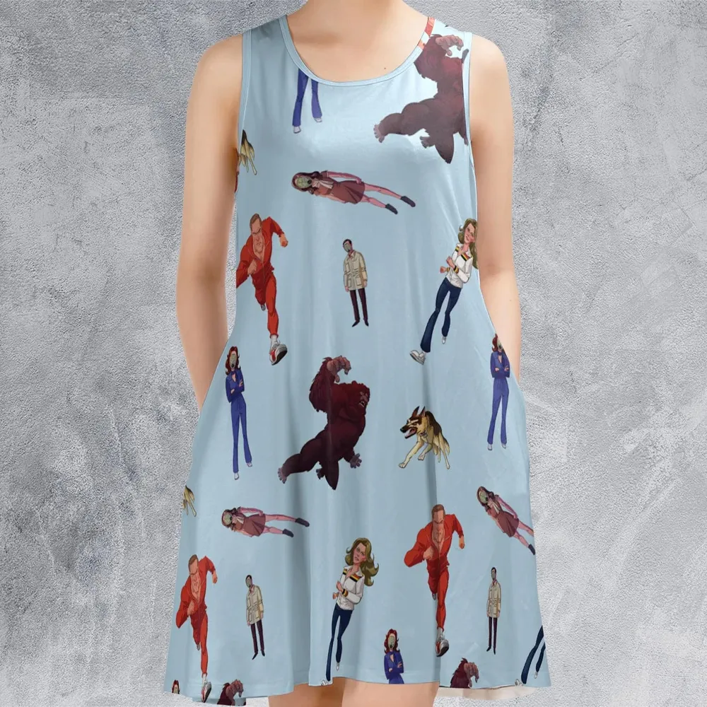 The Six Million Dollar Man and the Bionic Woman Sleeveless Dress - 2