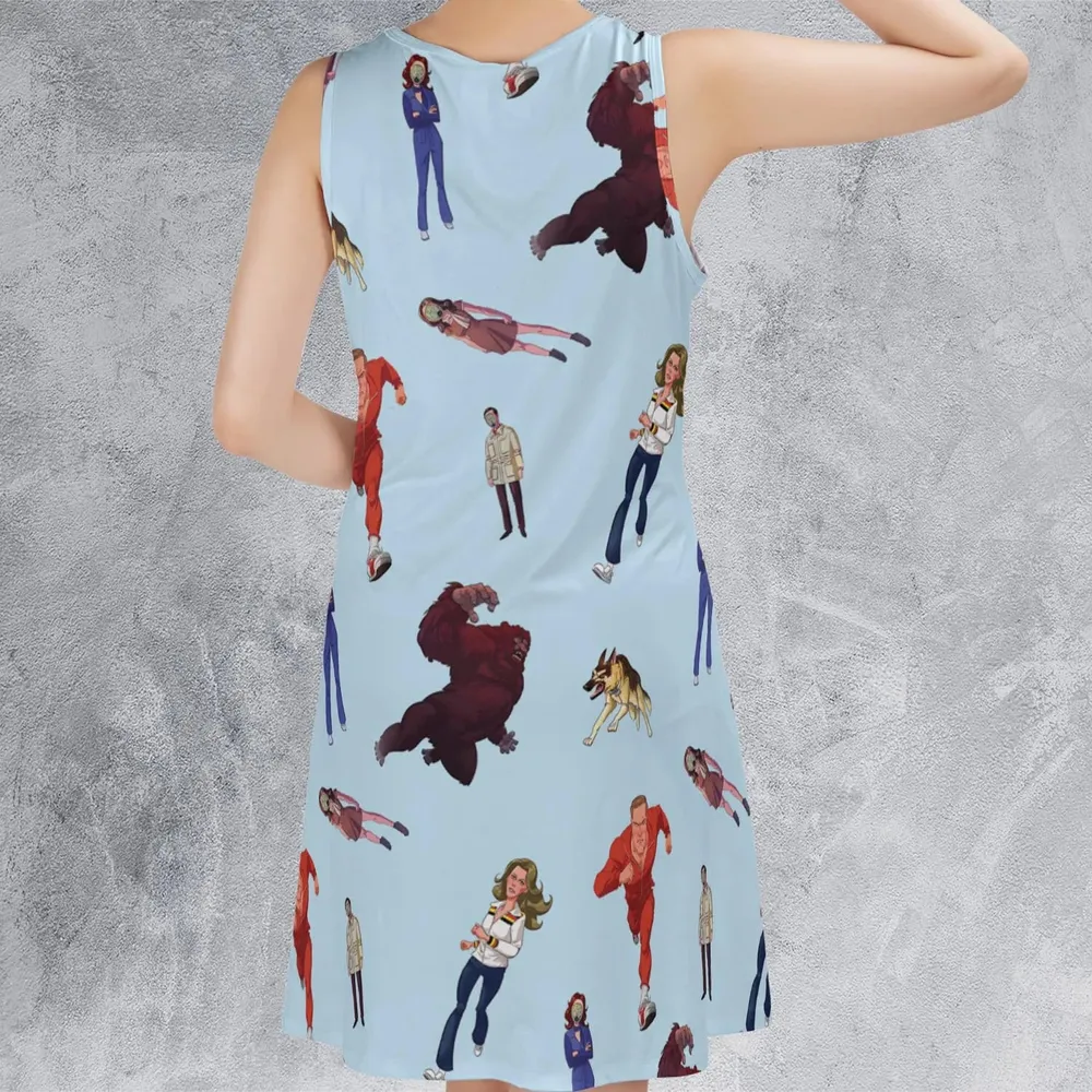 The Six Million Dollar Man and the Bionic Woman Sleeveless Dress - 3