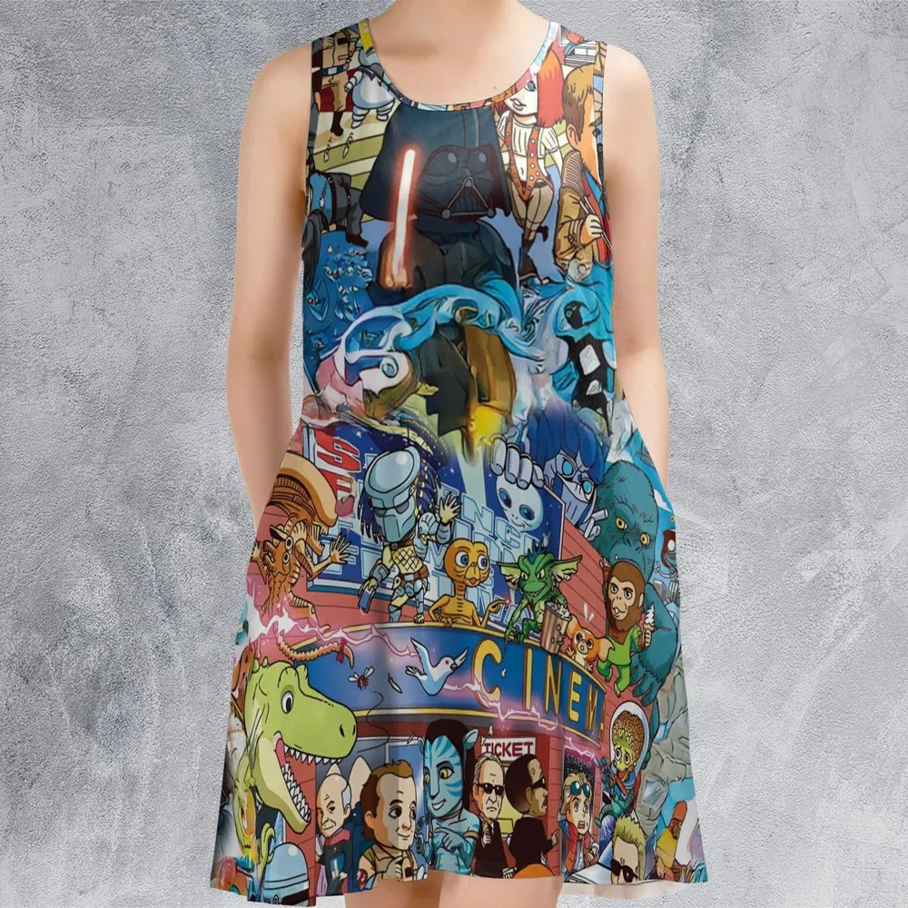 A Space Odyssey Sleeveless Dress - 2