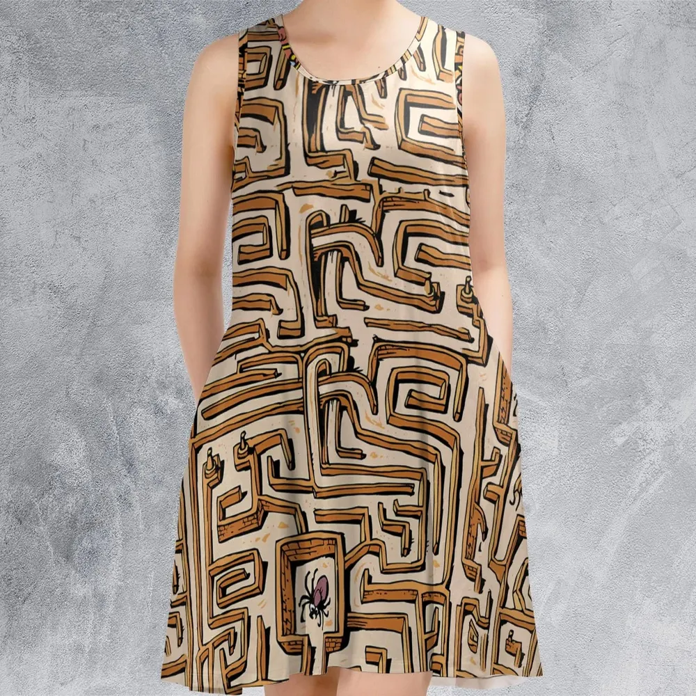Fantasy Drip Labyrinth Sleeveless Dress - 2
