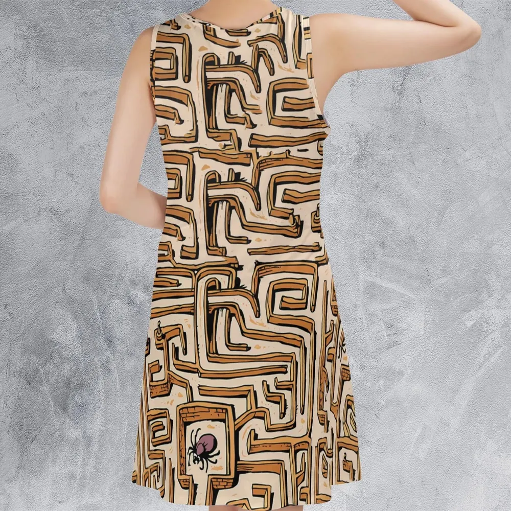 Fantasy Drip Labyrinth Sleeveless Dress - 3