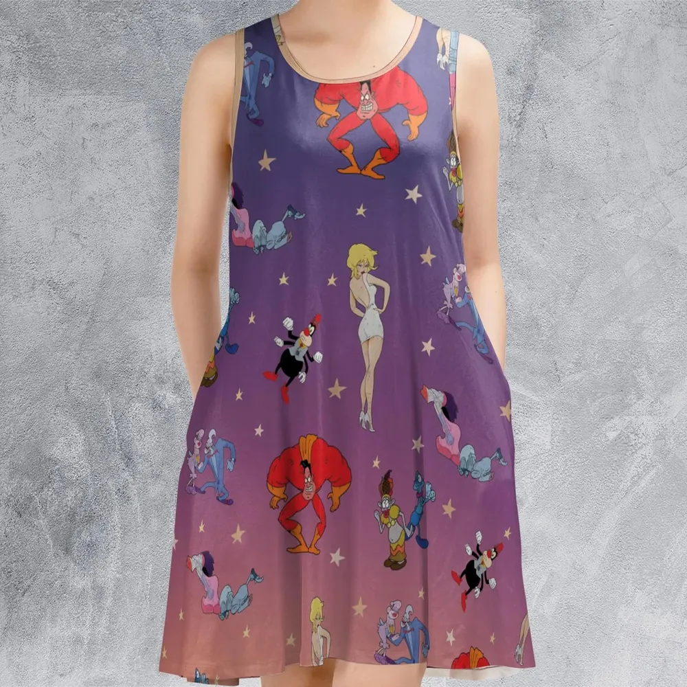 Cool World Cartoon Characters Sleeveless Dress - 2