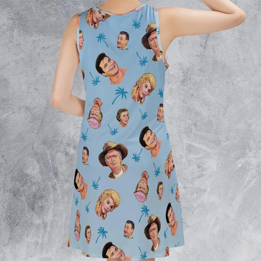 Summer Vibe The Beverly Hillbillies Characters Sleeveless Dress - 3