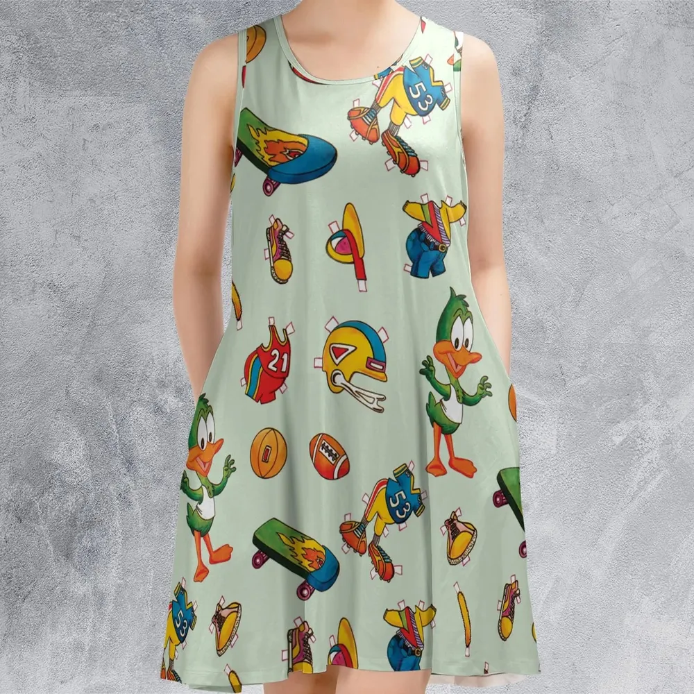 Plucky Duck Tiny Toon Adventures Sleeveless Dress - 2