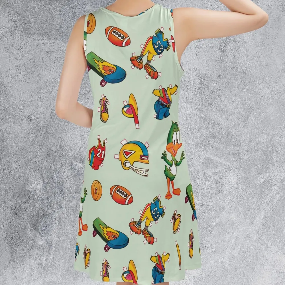 Plucky Duck Tiny Toon Adventures Sleeveless Dress - 3