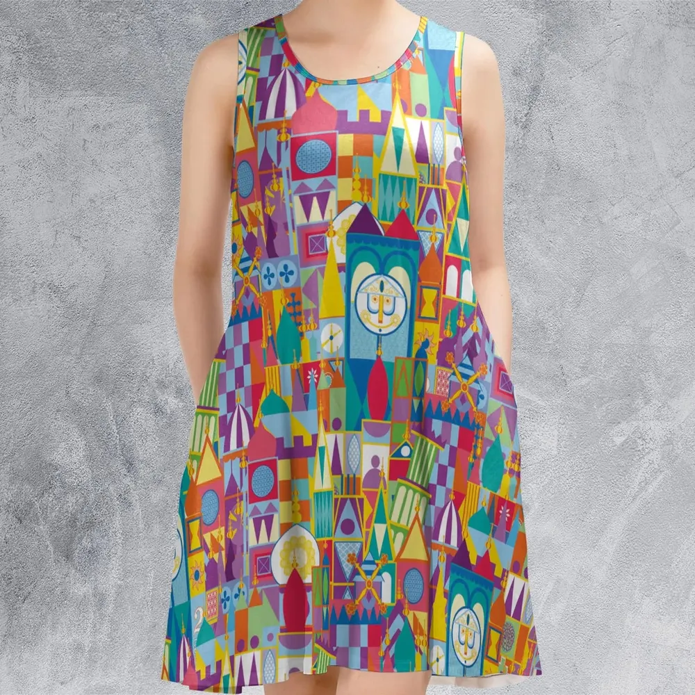 It's a Small World Sleeveless Dress - 2