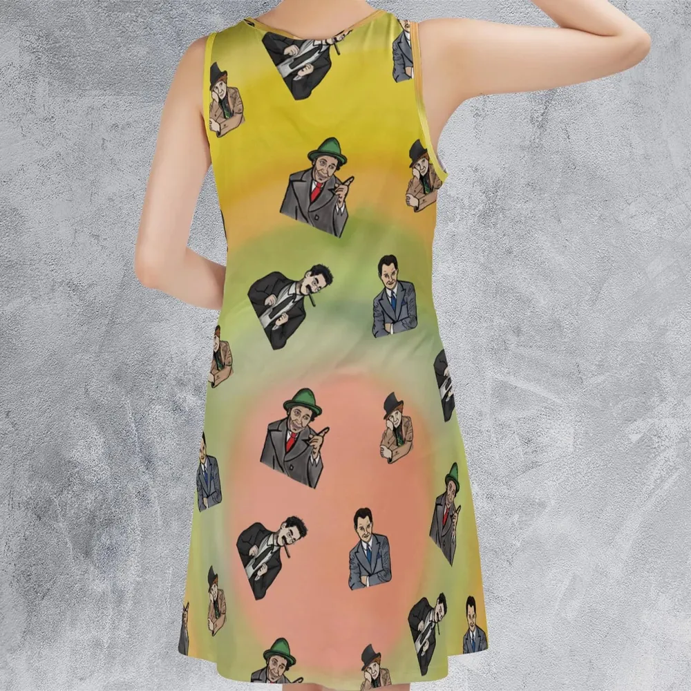 The Four Marx Brothers Sleeveless Dress - 3