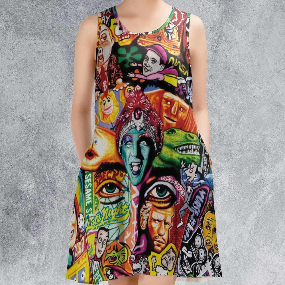Scavenger Hunt Pee Wee Herman Sleeveless Dress - 2