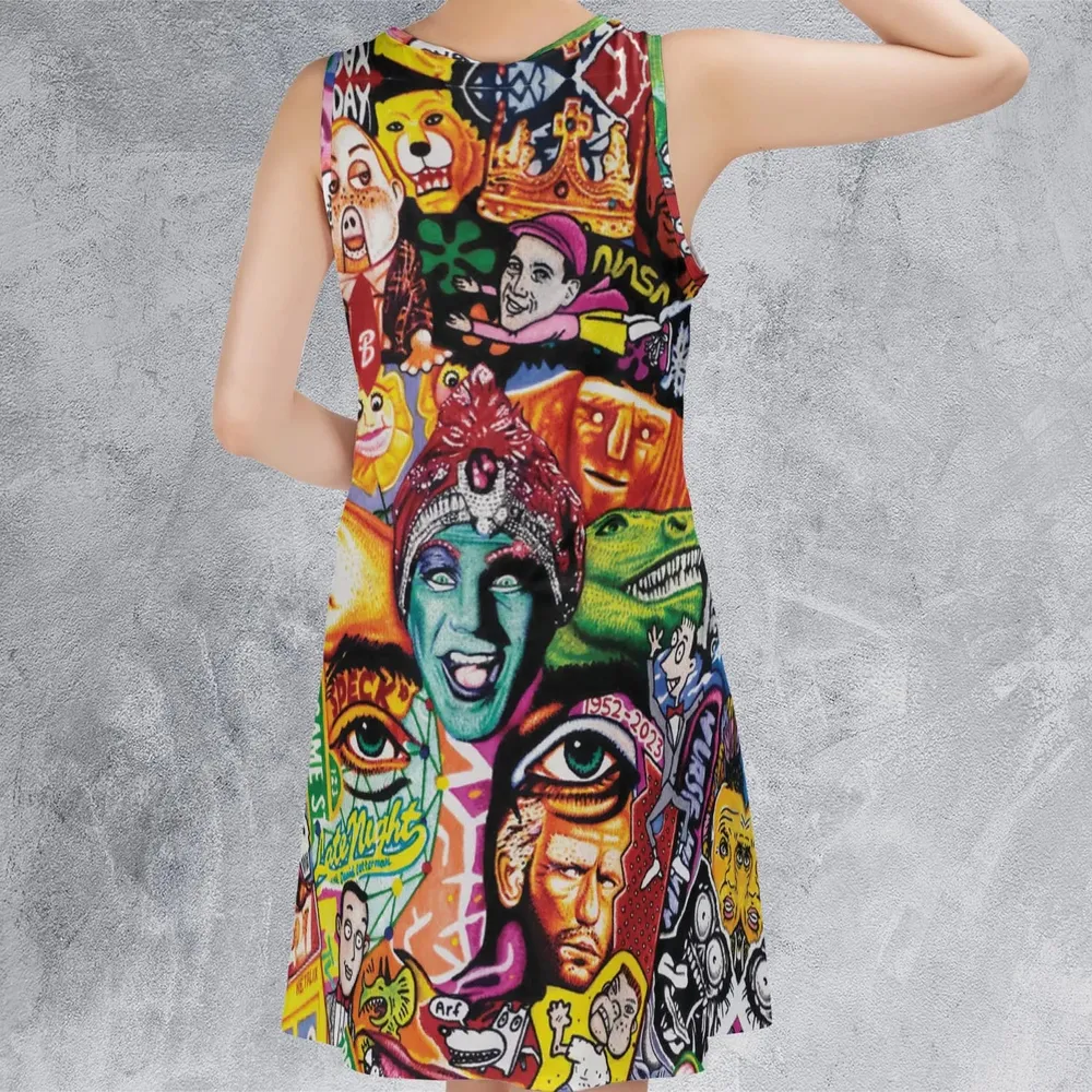 Scavenger Hunt Pee Wee Herman Sleeveless Dress - 3