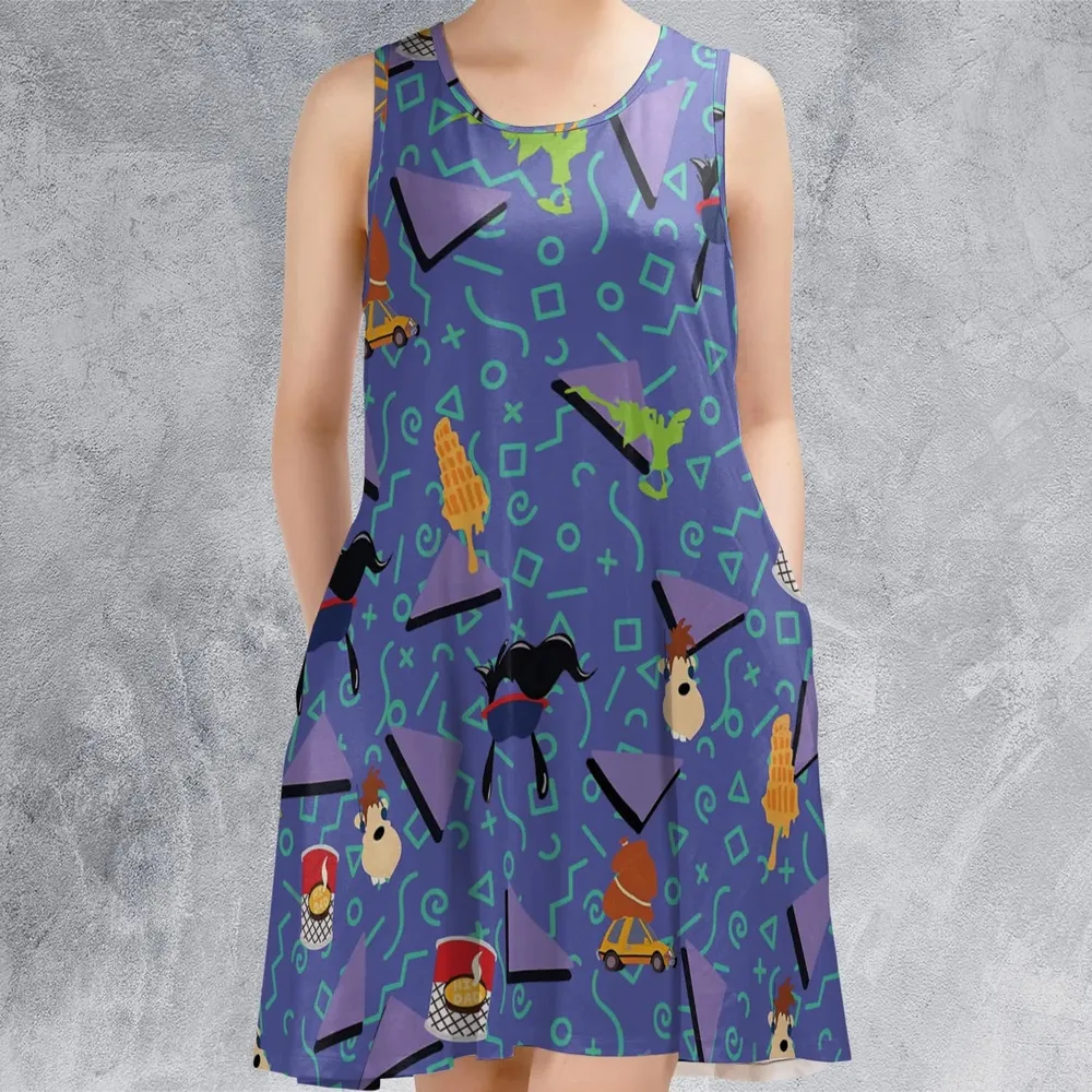 90's Styled Goofy Movie Sleeveless Dress - 2