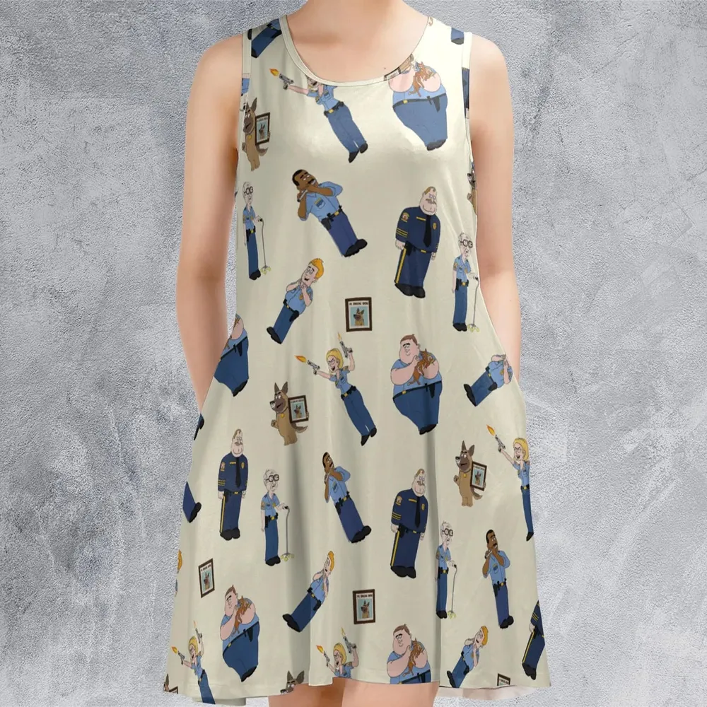 Cop Comedy Paradise Pd Sleeveless Dress - 2