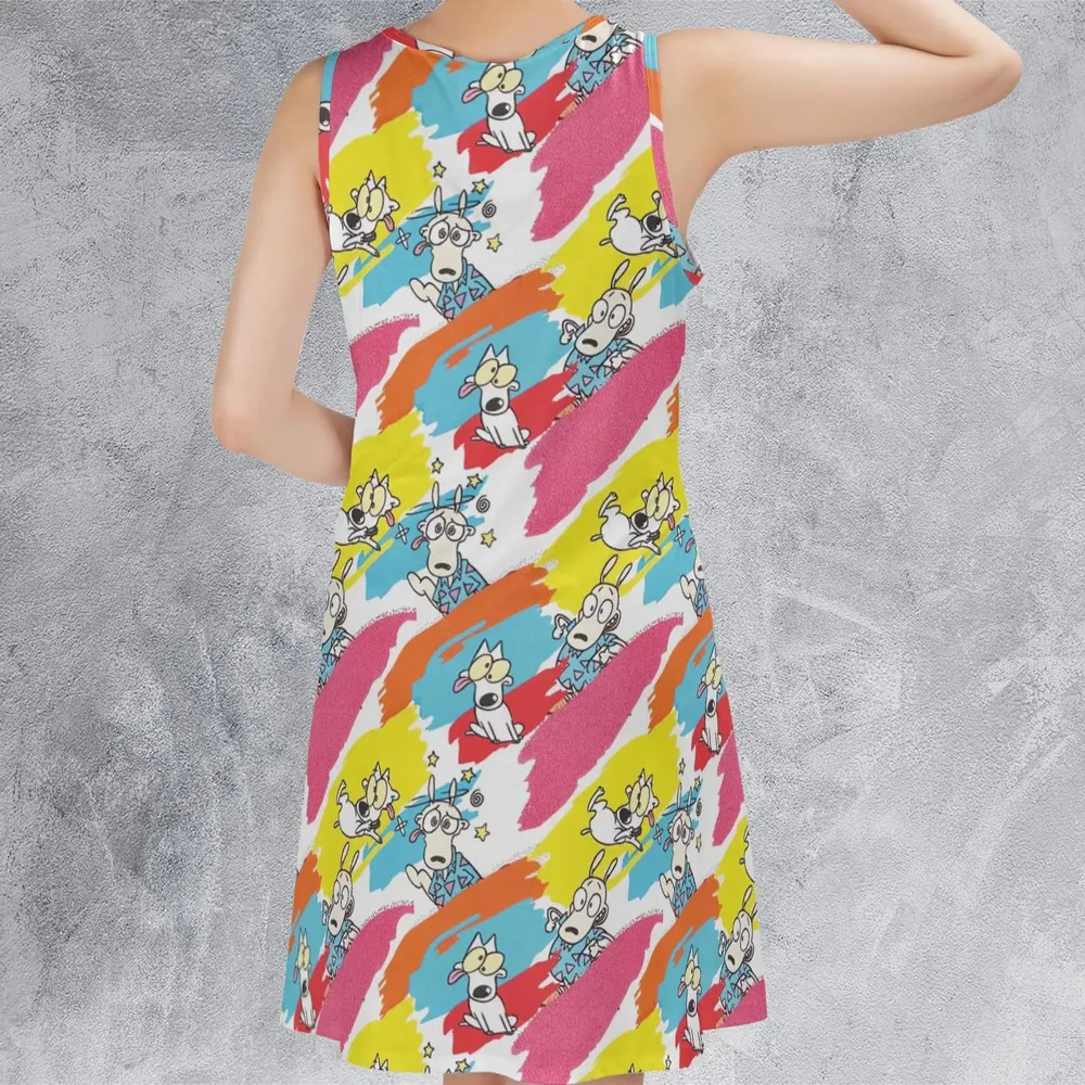 Rocko's Paint Brush Sleeveless Dress - 3