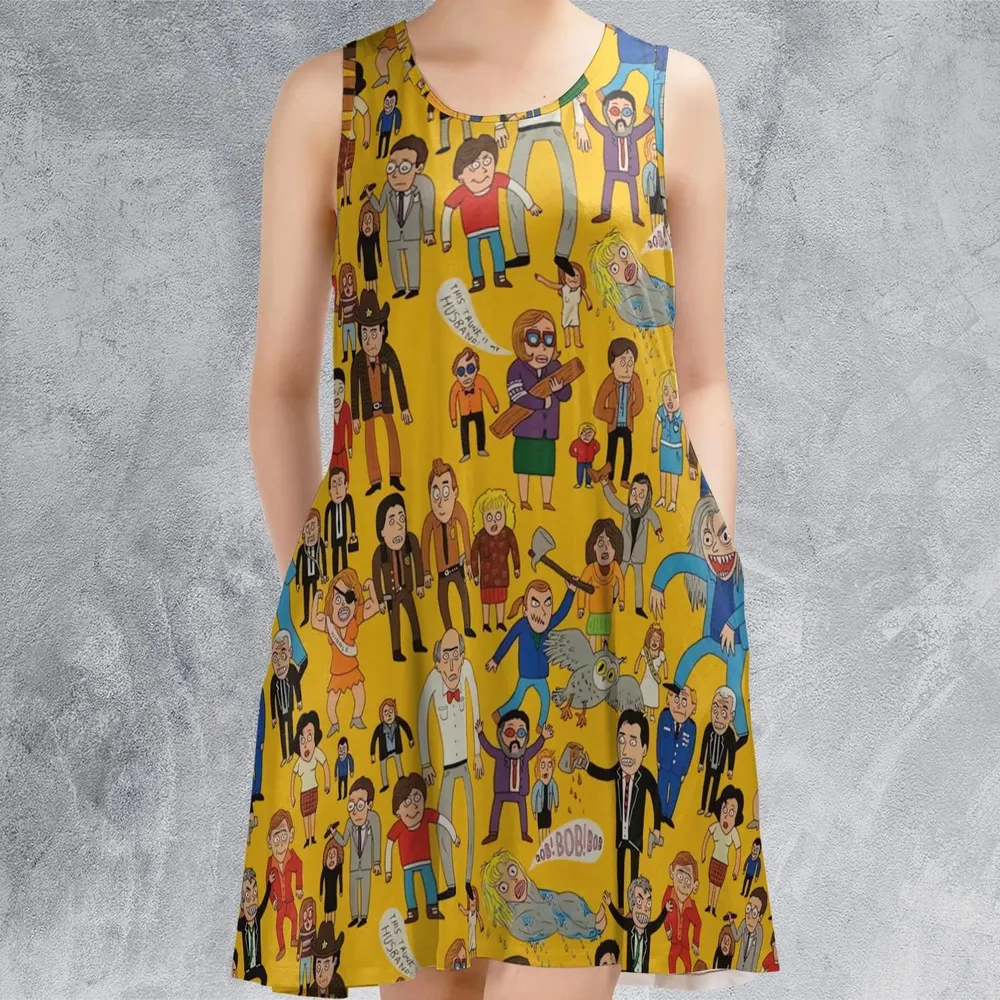 Lynch Vibes Twin Peaks Sleeveless Dress - 2