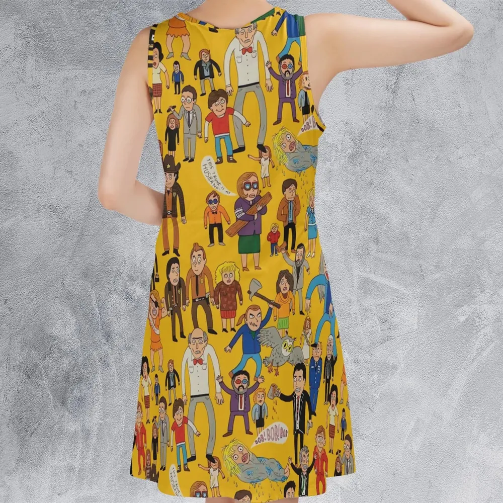 Lynch Vibes Twin Peaks Sleeveless Dress - 3