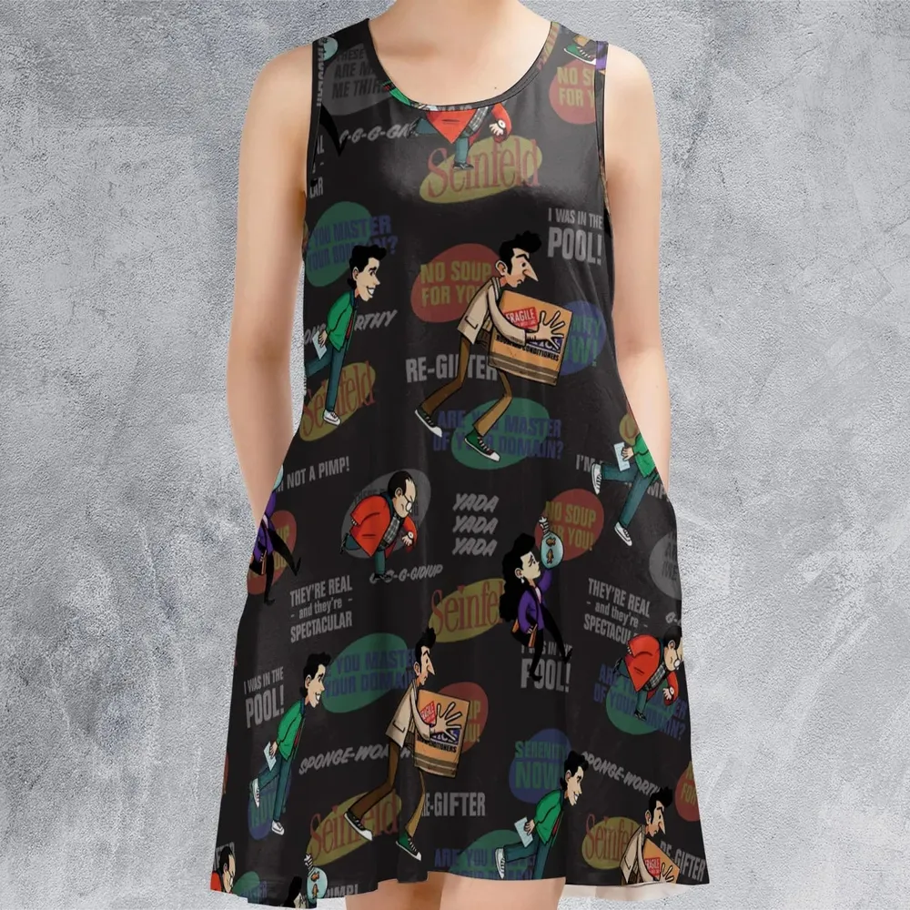 Retro Laughs Seinfeld Sleeveless Dress - 2