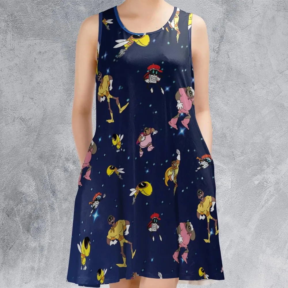 Brown Hornet characters Sleeveless Dress - 2