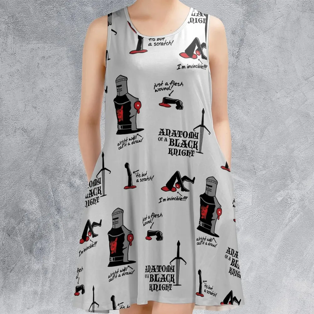 Tis but a scratch Black Knight Monty Python And The Holy Grail Sleeveless Dress - 2