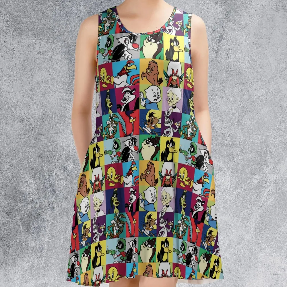 Saturday Morning Nostalgia Sleeveless Dress - 2