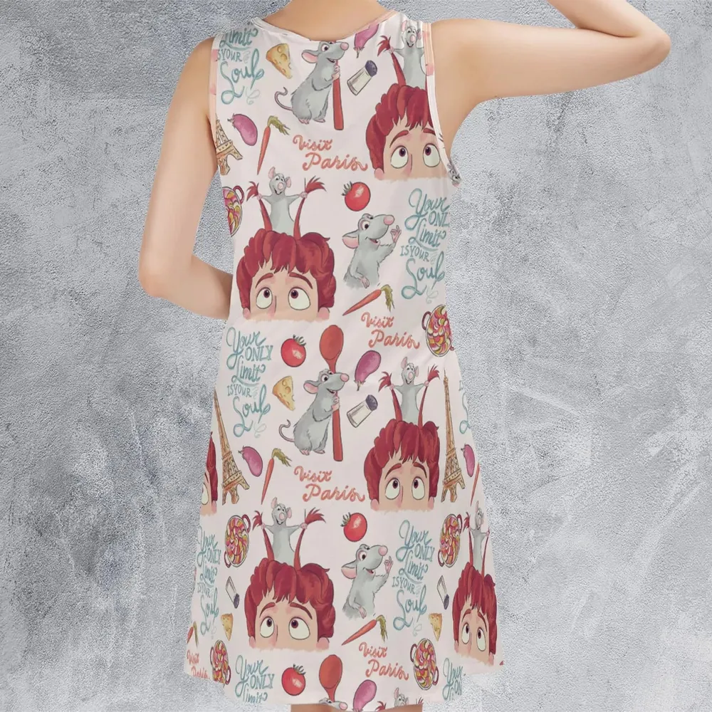 Cute Controller Ratatouille Sleeveless Dress - 3