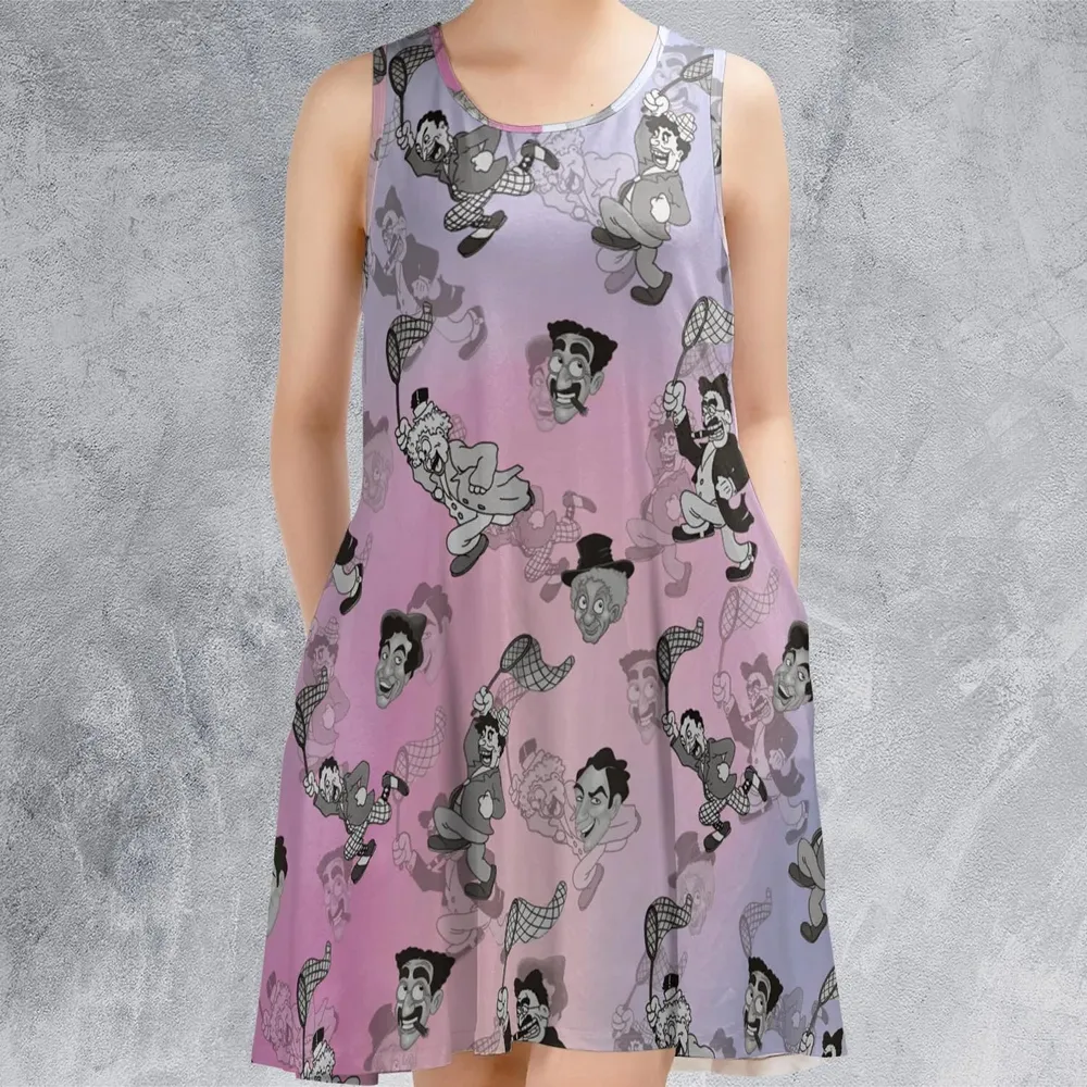 The Animated Marx Brothers Characters Sleeveless Dress - 2